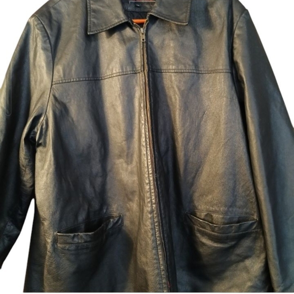 Vintage Phase Two Black Leather Coat 2XL - Picture 4 of 4